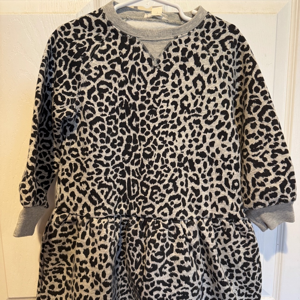 Girls' fleece drop-waist dress